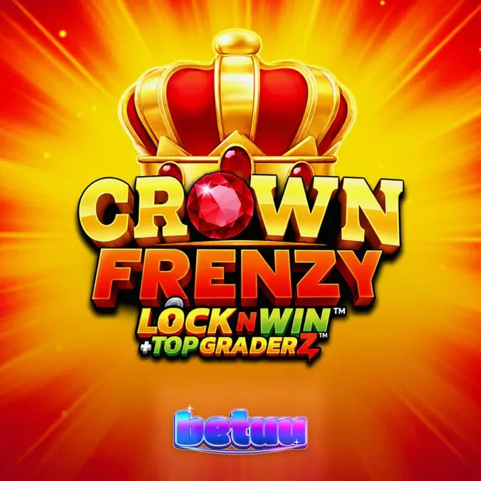 Interface do slot Crown Frenzy LockNWin com símbolos de coroas e moedas